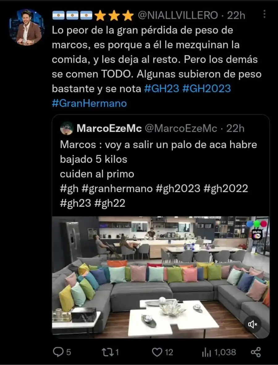 Perder peso en Gran Hermano: ¿Qué está pasando con Marcos?