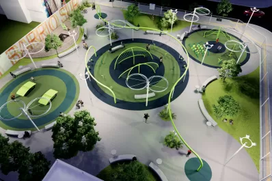 Nueva plaza en Barrio Sur: comenzaron las obras en Alberdi y Las Piedras