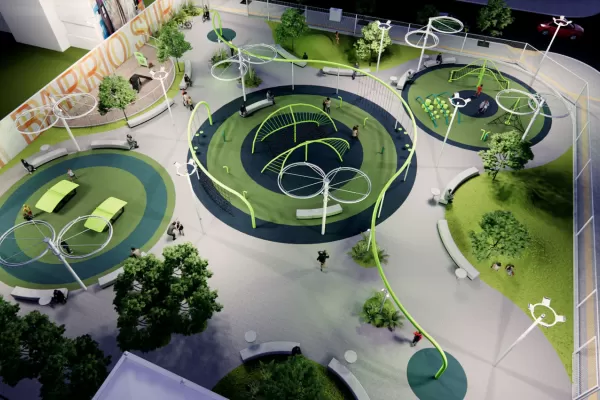 Nueva plaza en Barrio Sur: comenzaron las obras en Alberdi y Las Piedras