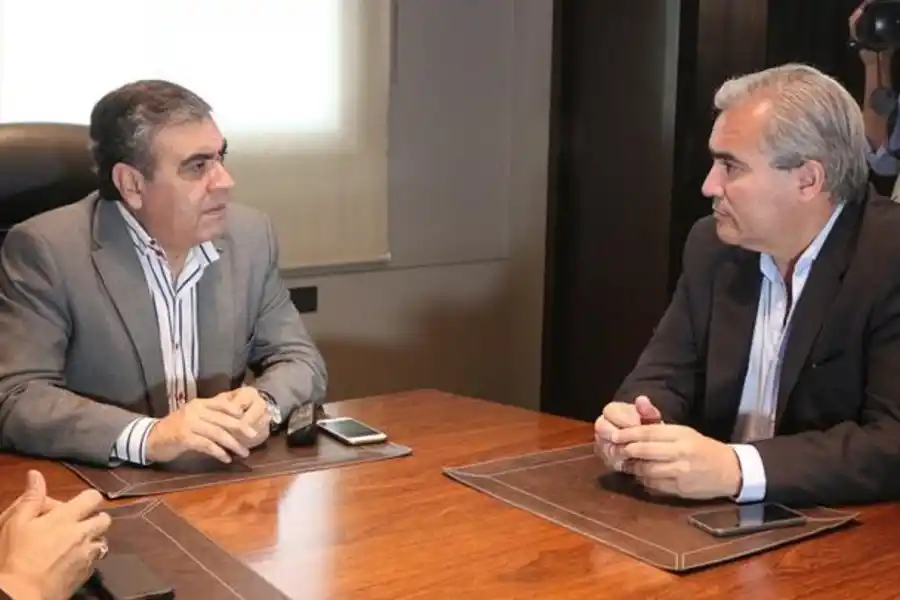 DE JUNTOS POR EL CAMBIO. Pablo Walter (PRO), junto a Germán Alfaro (PJS). 