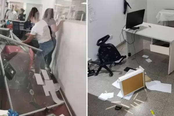 Destrozaron la guardia de un hospital por demoras en el traslado de una paciente