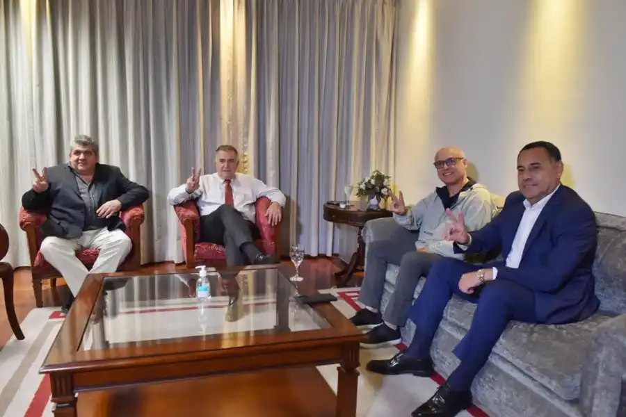 AGENDA POLÍTICA. El viernes, Jaldo recibió al vicepresidente de la Legislatura, Amado, quien estuvo acompañado por 