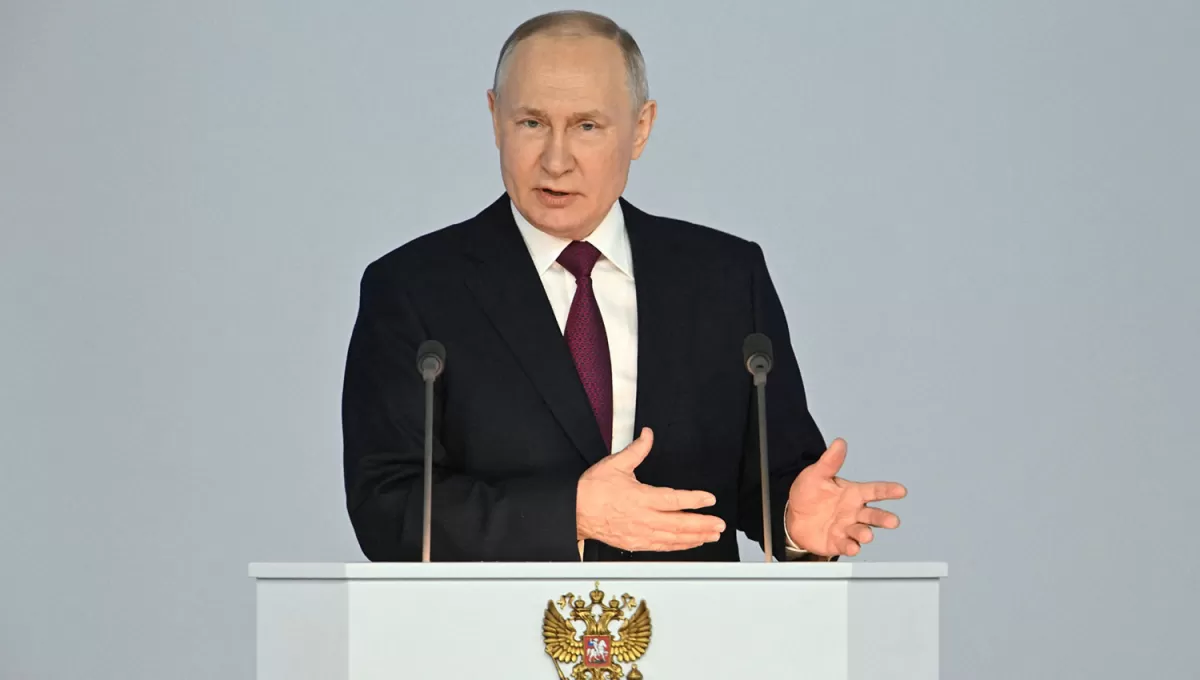 UNA EXCUSA. Vladimir Putin sostuvo que Estados Unidos y la OTAN buscan neutralizar a su país mediante el conflicto con Ucrania..
