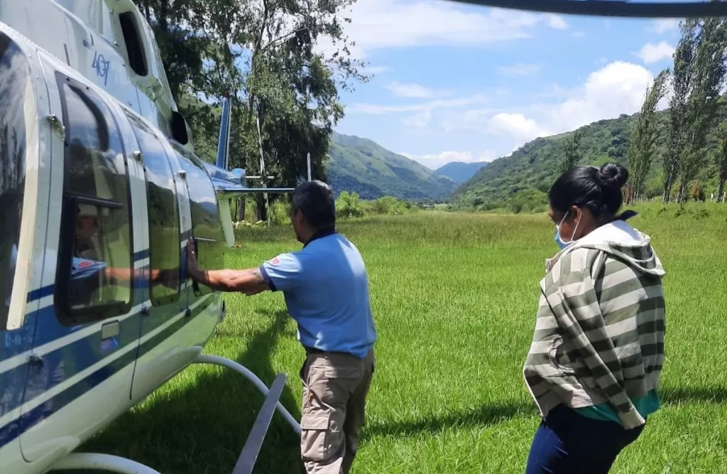 Una mujer debió ser trasladada en helicóptero tras caerse del caballo en Ancajuli