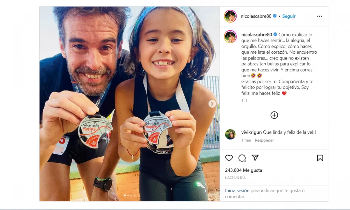 Foto tomada de Instagram / @nicolascabre80.