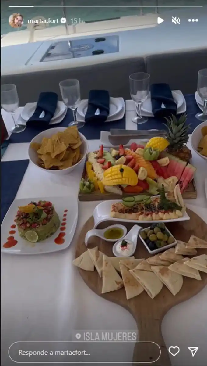 El banquete que mostró Martita Fort en su cuenta de Instagram. (Foto: Instagram/martacfort)