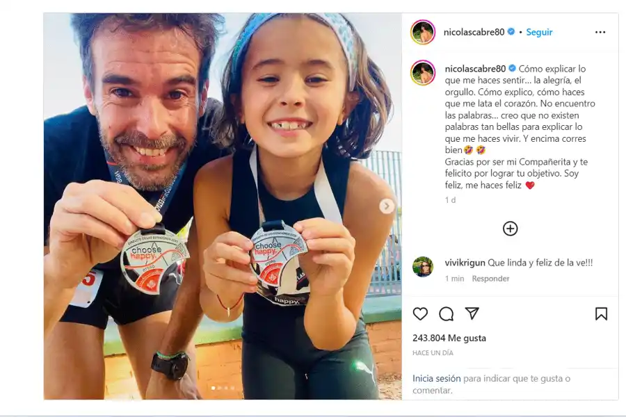 Foto tomada de Instagram / @nicolascabre80.