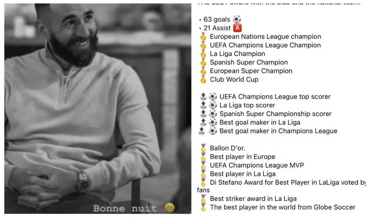 Los berrinches de Benzema por no llevarse el premio The Best y la respuesta de Messi