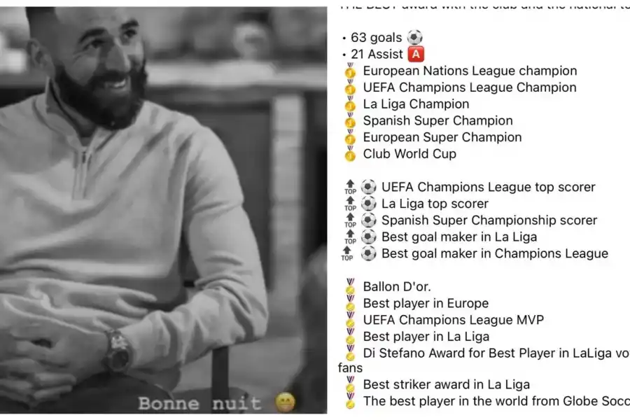 Los berrinches de Benzema por no llevarse el premio The Best y la respuesta de Messi