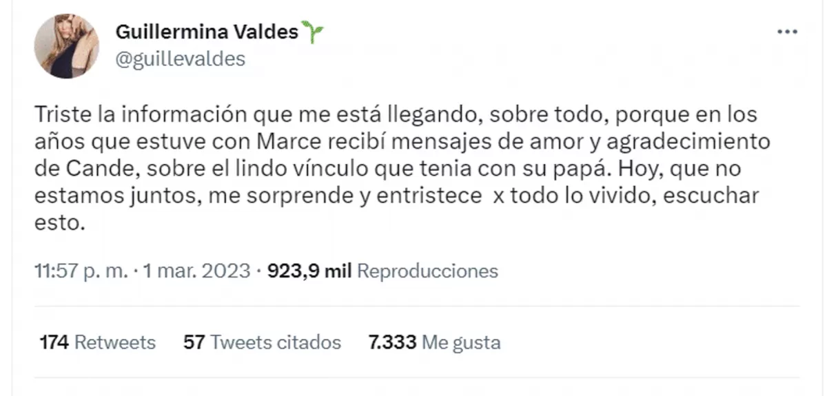 Qué dijo Guillermina Valdés tras las críticas de “Cande” Tinelli