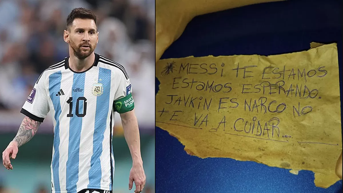 Mensaje que dejaron en el supermercado de la familia política de Messi