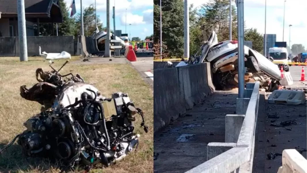 Terrible accidente en Chile: un automovilista chocó contra un peaje a 220 kilómetros por hora
