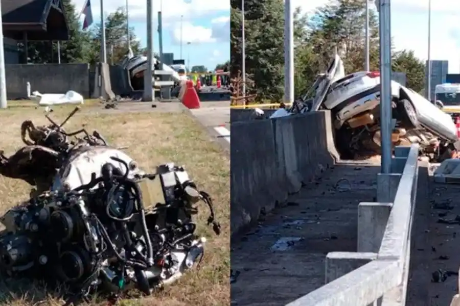 Terrible accidente en Chile: un automovilista chocó contra un peaje a 220 kilómetros por hora