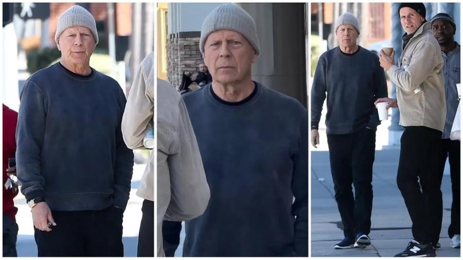Bruce Willis caminó por Santa Mónica junto a dos amigos, después de ser diagnosticado con demencia. (Foto: Gentileza The Grosby Group)
