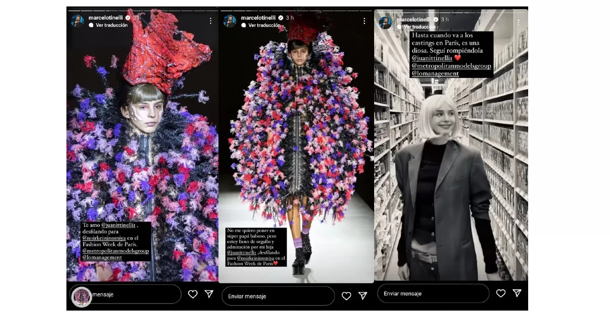 Marcelo Tinelli y un emotivo mensaje por el debut de su hija Juanita como modelo