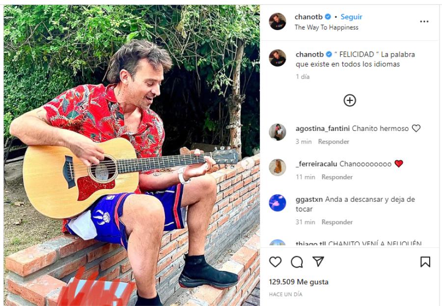 Chano Charpentier reapareció en sus redes sociales luego de recibir el alta