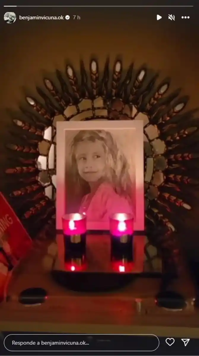 Benjamín Vicuña le hizo un altar a Blanca, su hija que murió hace 10 años. (Foto: Instagram/benjaminvicuna.ok)