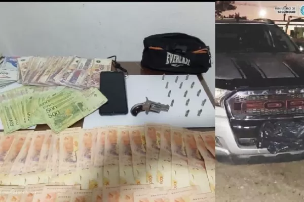 Los Pocitos: detuvieron a dos hombres que estaban armados y tenían drogas