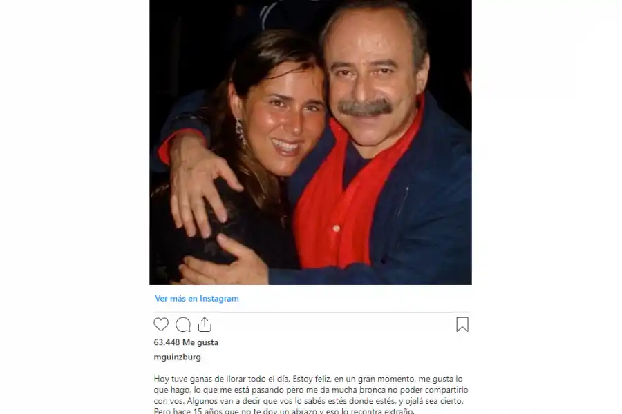 15 años sin Jorge Guinzburg: el recuerdo de su hija Malena