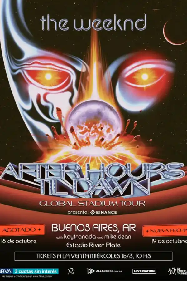 The Weeknd arrasa en Argentina: tras agotar su primer show suma una nueva presentación