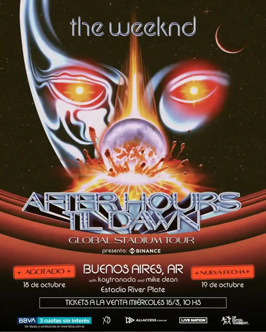 The Weeknd arrasa en Argentina: tras agotar su primer show suma una nueva presentación