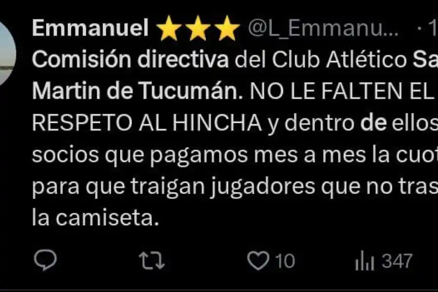 Enojo, reclamos y búsqueda de responsables: qué se dijo en las redes tras la derrota de San Martín de Tucumán