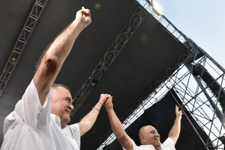 JALDO Y MANZUR. La fórmula del PJ. Foto de Twitter @OsvaldoJaldo