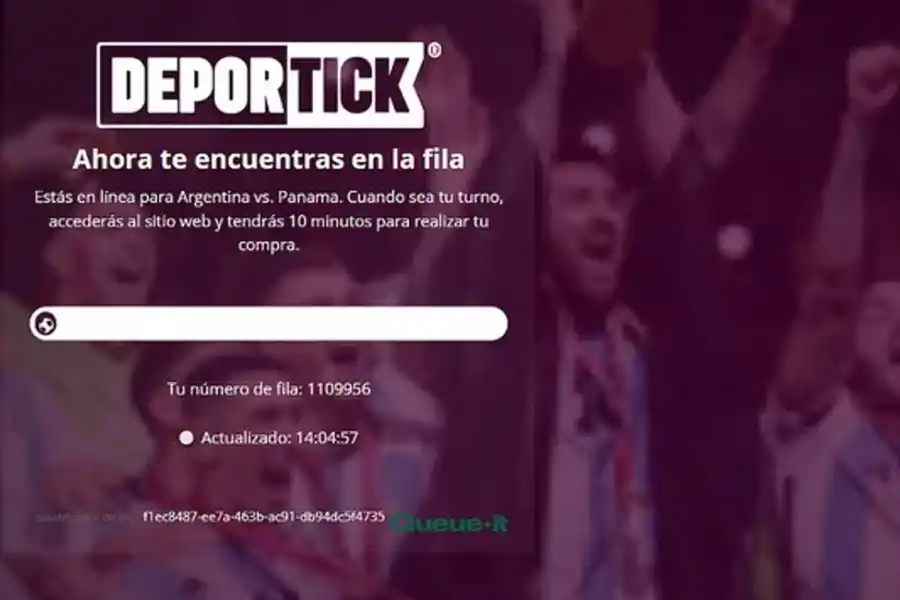 AMITOSO ARGENTINA-PANAMÁ. Más de un millón de personas realizan la fila virtual.