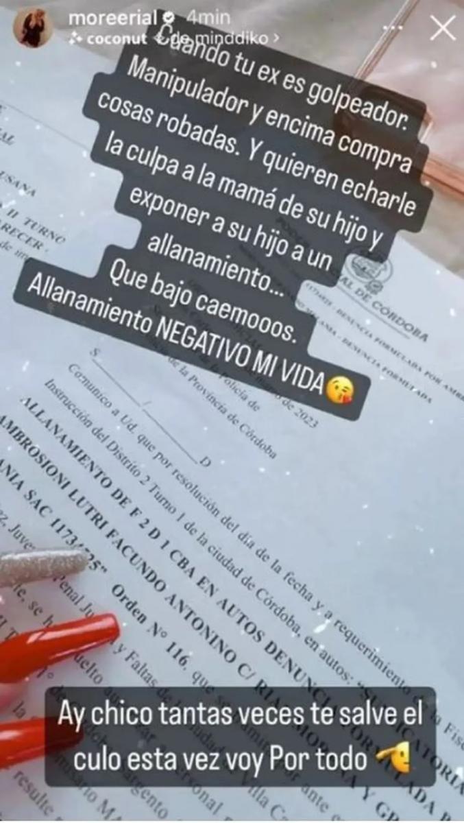Allanaron la casa de Morena Rial, quien está acusada de maltrato animal