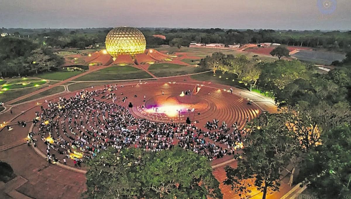 a Krishna Das concert in Auroville