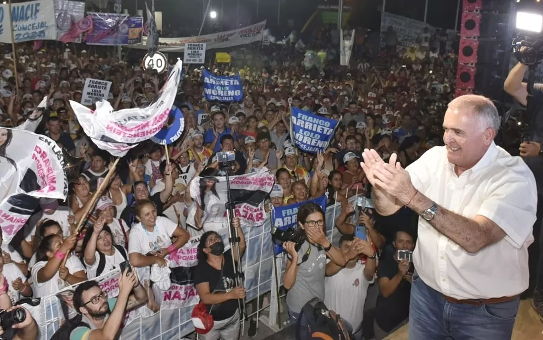 EN CAMPAÑA. Jaldo busca la Gobernación para el período 2023-2027. Foto de Prensa HLT