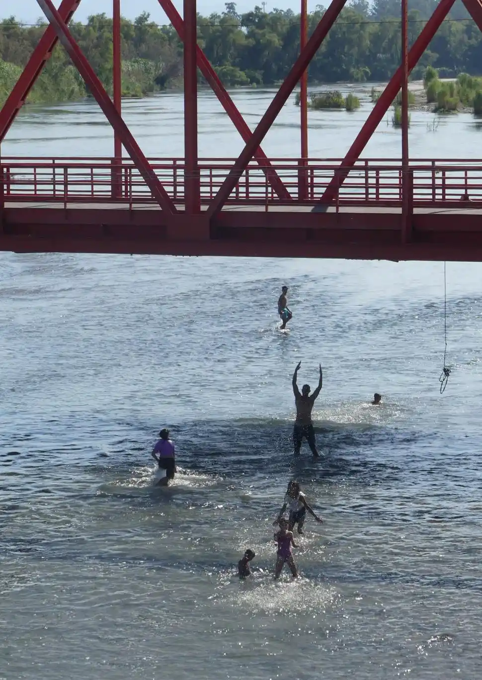 Chapuzón en el último domingo del verano