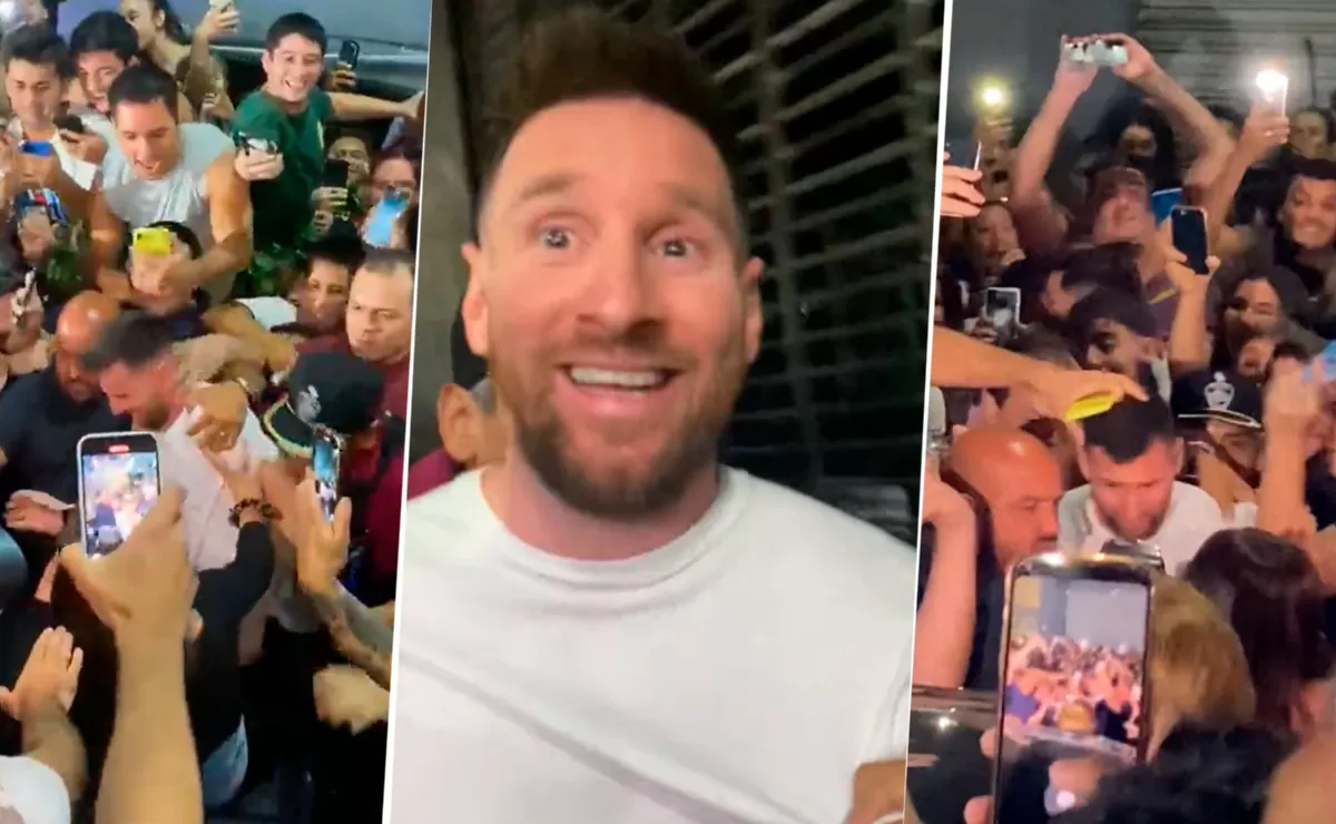 Lionel Messi fue a comer a una parrillada en Buenos Aires y una multitud colmó la puerta del restaurante