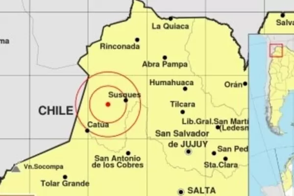 Un sismo de 6.4 se registró en Jujuy y se activaron las alarmas en los celulares