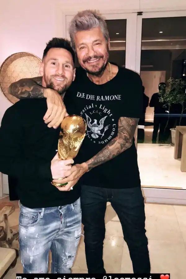 Lionel Messi y Marcelo Tinelli.