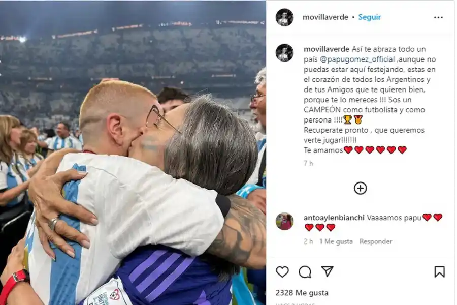 El emotivo mensaje de la madre del Papu Gómez por la ausencia de su hijo en la Selección: “sos un campeón”