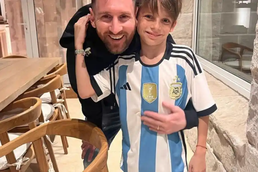 Lionel Messi y Lolo Tinelli.