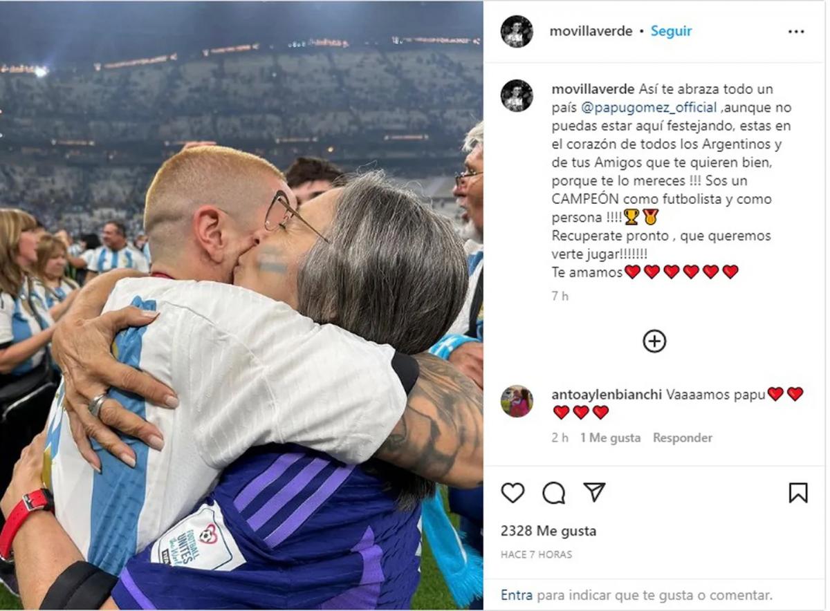 El emotivo mensaje de la madre del Papu Gómez por la ausencia de su hijo en la Selección: “sos un campeón”