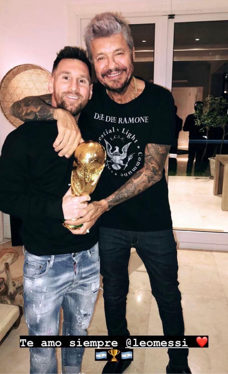 Lionel Messi y Marcelo Tinelli.