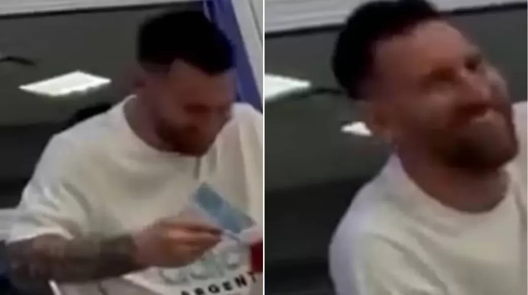 Lionel Messi sufrió un pequeño “accidente” mientras comía gelatina y su reacción fue viral en las redes