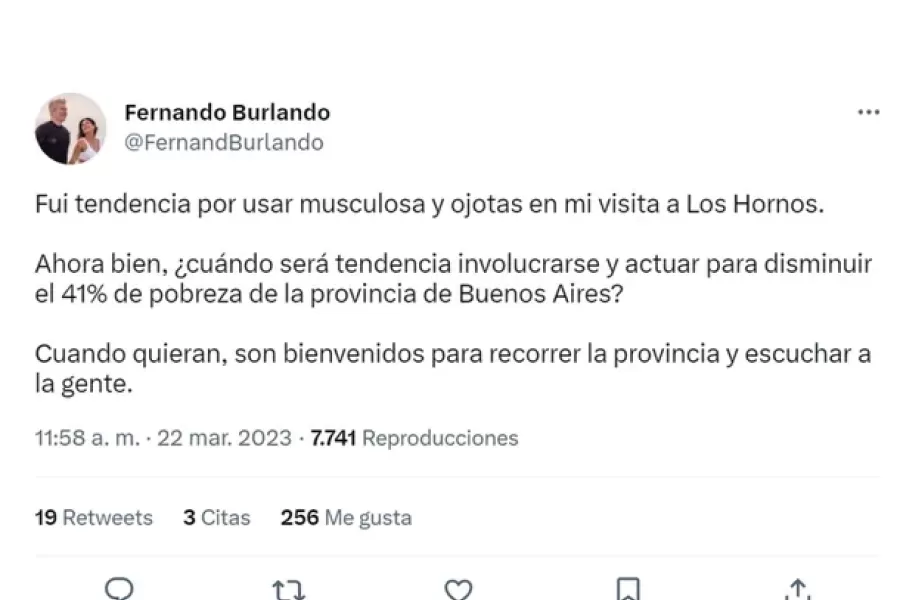 La respuesta de Fernando Burlando en Twitter en medio de las críticas que recibió.