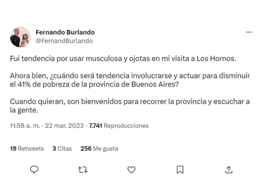 La respuesta de Fernando Burlando en Twitter en medio de las críticas que recibió.