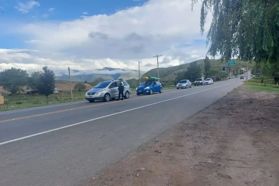 Puesto de la Policía en la ruta 307.