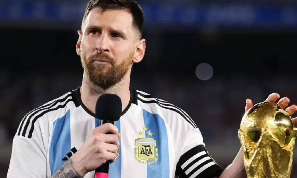 Messi y la Copa del Mundo, en los festejos ante Panamá.