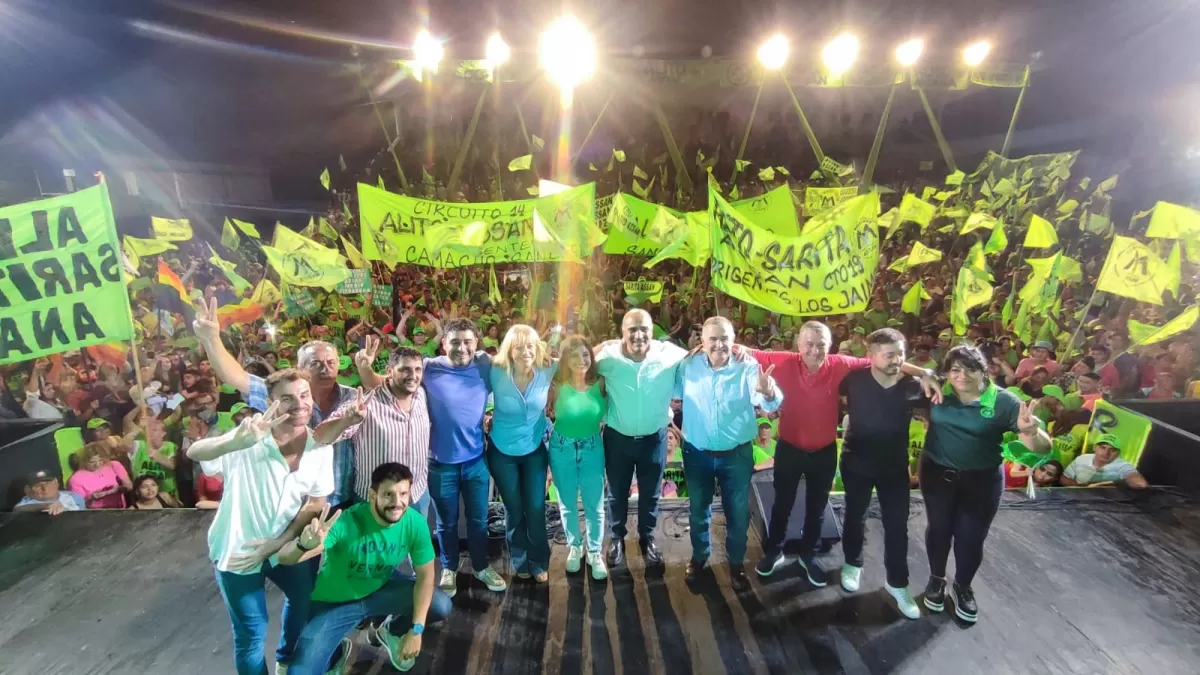 La “Marea Verde” en el Hipódromo:acto en apoyo a Jaldo, Manzur y Chahla
