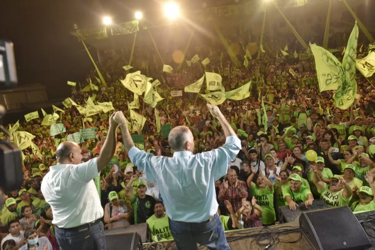 La “Marea Verde” en el Hipódromo:acto en apoyo a Jaldo, Manzur y Chahla