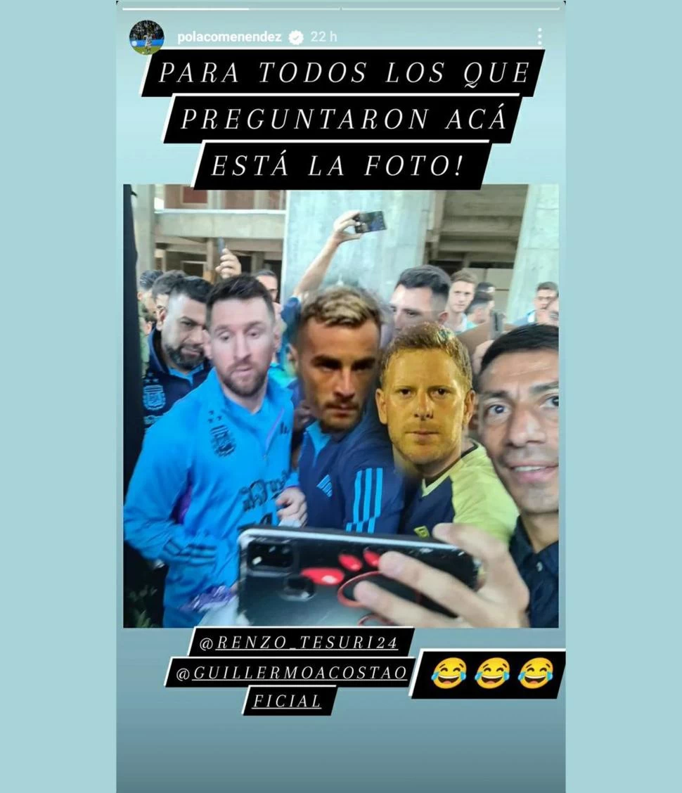 CON HUMOR. “Polaco” compartió una foto de Lionel Messi editada y en las redes sociales se viralizó rápidamente. 