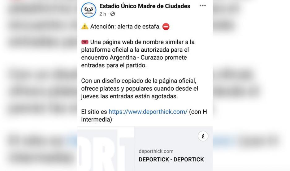Argentina vs. Curazao: advierten sobre una falsa página web que vende entradas para el partido de este martes