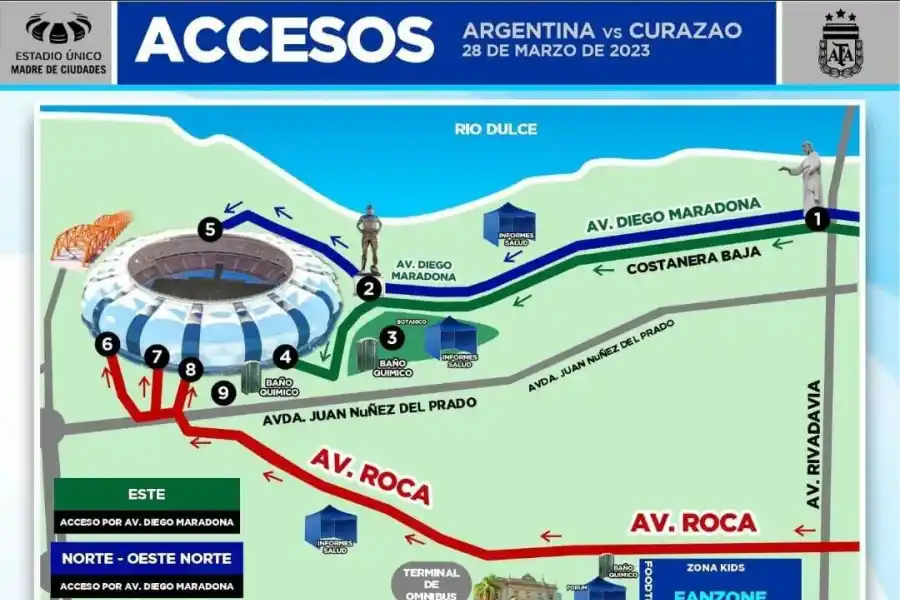 Furor por la Selección Argentina: cómo se accede al estadio de Santiago del Estero