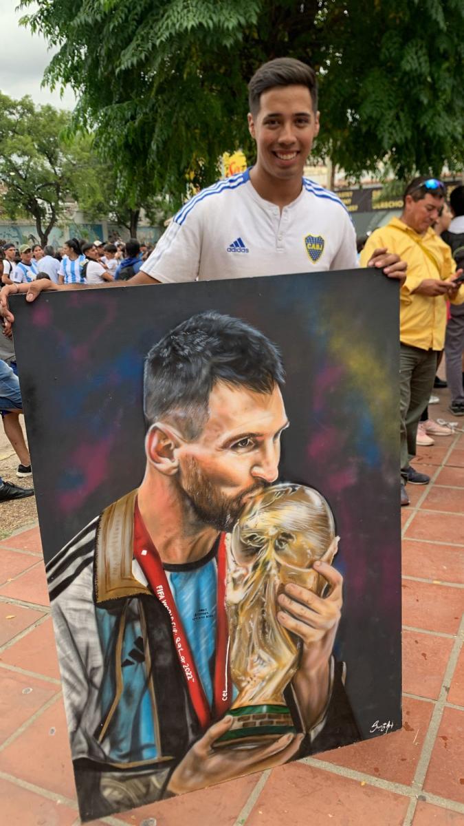 Una obra de arte santiagueña que tiene como objetivo llegar a Messi